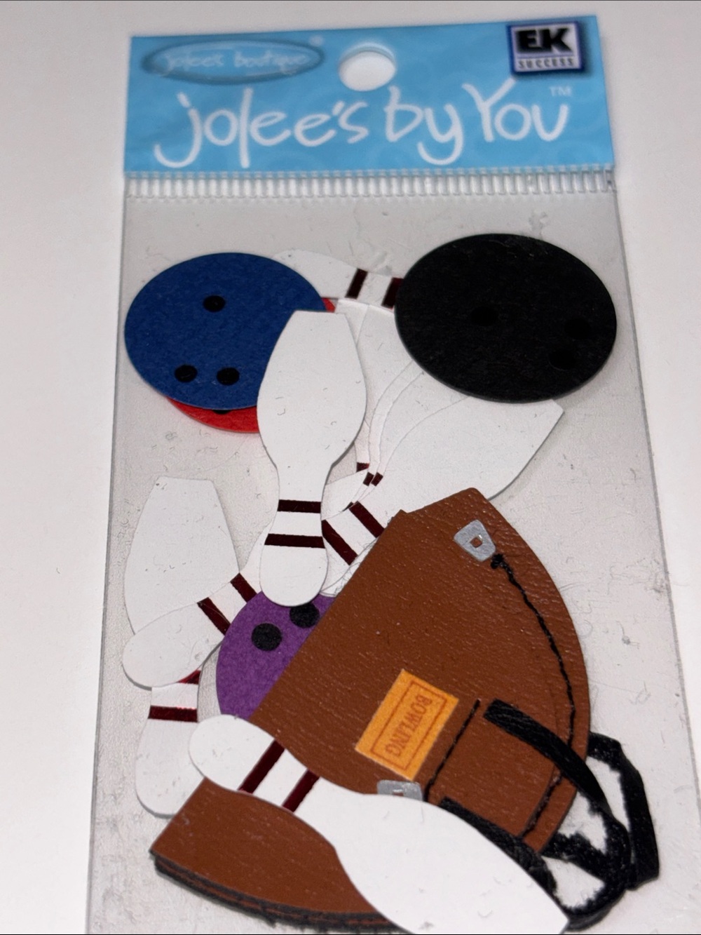 JOLEES BY YOU Bowling Embellishments Bowling pins ball and bowling bag die cuts